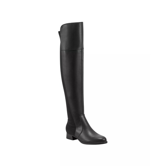 99$ Marc Fisher Terrea Almond Toe Over-The-Knee Boots Women's Size 7.5 Black - Picture 1 of 1